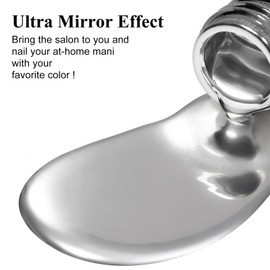 Imtiti Metal Silver Gel Polish, 15ml Bottles Silver Metallic Nail Art 3D Mirror Chrome Effect Gel Nail Polish Glossy Soak Off UV/LED Gel for DIY Nail Art Manicure 1Pcs