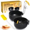 2 Pack Egg Poacher Pan, Non-Stick Poached Egg Maker, Stainless