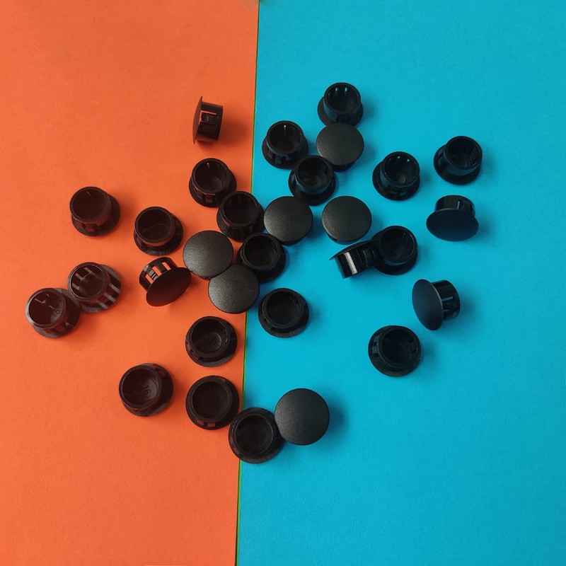 ZYYC 30 Pcs Black Plastic Hole Plugs, 16mm (5/8")