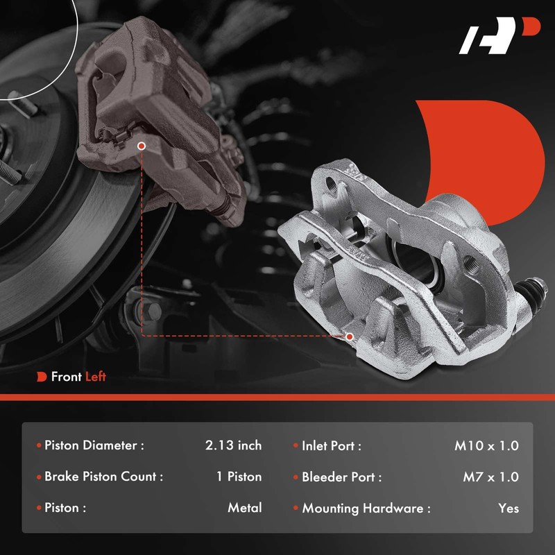A-Premium Disc Brake Caliper Assembly with Bracket Compatible with Select