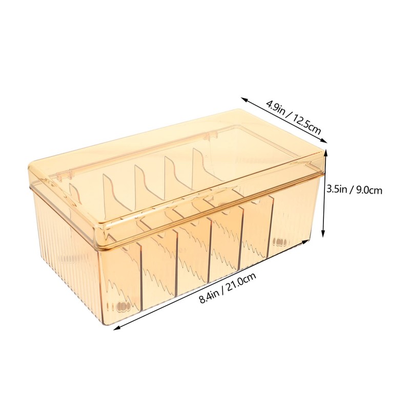 TEHAUX Cable Management Box Multi Functional Cord Organizer with Transparent