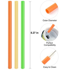 Straws Replacement Compatible with Owala Freepsip 24oz,32oz Water Bottle,Replacement Parts For Owala Free Sip Sway 30 oz,Include 6 BPA-FREE Straws and 1 Cleaning Brush