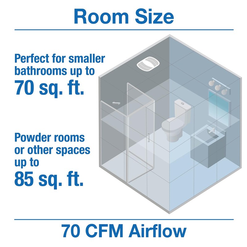 Air King AS70 Advantage Series Exhaust Bath Fan with 70-CFM,