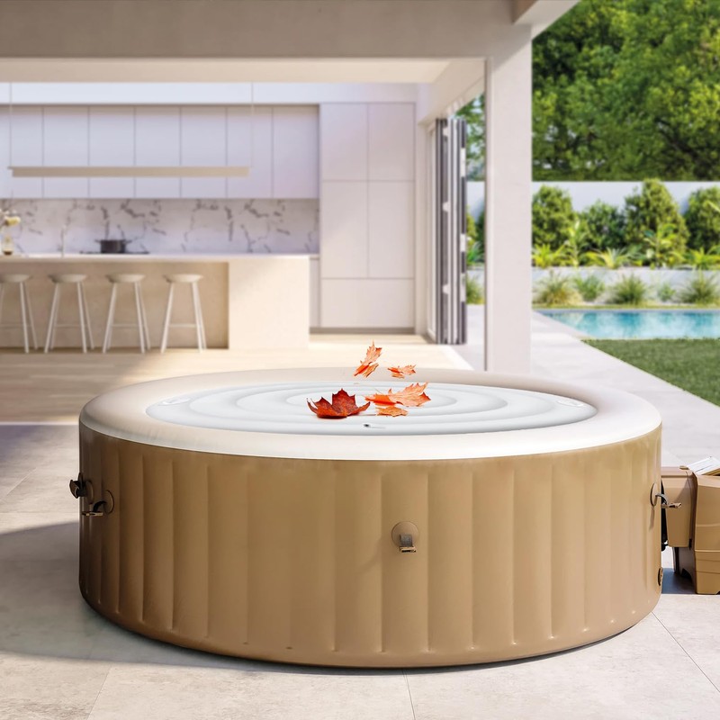 Inflatable Hot Tub Cover Energy Saving Lid for Outdoor Hot