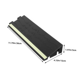 BIUDECO Robot Climbing Ramp with Glowing Strip 30x5cm Door Curb Ramp for Wheelchairs for Driveways and Garage Use