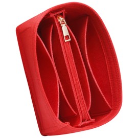 Doxo Purse Organizer Insert for Handbags Tote & Felt Organizer Bag in Bag Fit LV Neverfull Speedy ONTHEGO(Red,S)