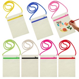 7 Pcs Plain Cotton Tote Bags – Reusable Craft Bags to Decorate, Durable Canvas Shopping Bags for DIY Projects, Events & Eco-Friendly Gifting