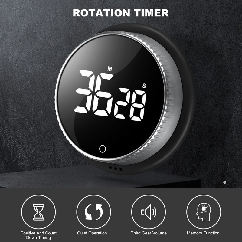 Rotation Timer Kitchen Cooking Time Reminder Students Exam Study Time