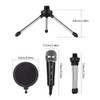 Video Microphone Kit with Mini Microphone Tripod Shock Mount Pop