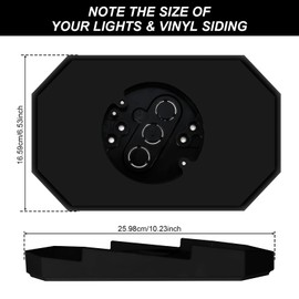 8141DBL Siding Lamp Mounting Blocks Kits,Outdoor Light Mounting Block with Built-in Electrical Box,Vinyl siding mounting Blocks,Siding Mounting Plate for 1/2 inch Lap Double and 4 inch Siding (Black)