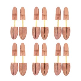 kilocircle Men's Red Cedar Shoe Tree Single Tube with Split Toe Design 6PKS, Medium(Fits Shoe Sizes 9-10)