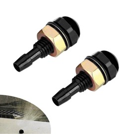 lekudo 2 PCS Car Front Windshield Washer Nozzle Replacement Kit, Alloy Durable Rust-proof Integrated Mist Spray Accessories, Wiper Cleaning Nozzle with Sealing Ring, Universal for Most Cars (Black)