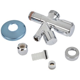 SCHELL SCH035510699 Comfort Combination Angle Valve with Backflow Preventer 1/2-Inch Chrome