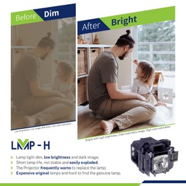 LMP-H for ELPLP78/V13H010L78 Replacement Lamp Bulb for Epson ELPLP78 PowerLite Home Cinema EB-945 EB-955W EB-S03 EB-S18 EB-W03 EB-W18 EB-X03 EB-X18 EH-TW410 EX3220 EX5220 PowerLite 1222 1262W
