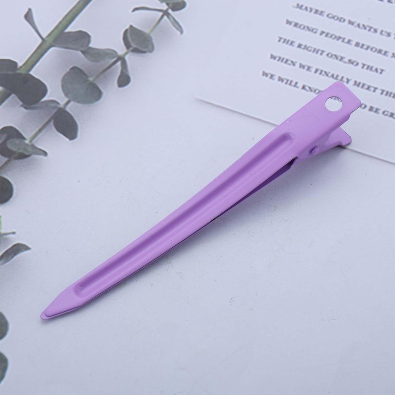 Allereya Metal Hair Clips Purple Hair Pin Clip Duck Bill