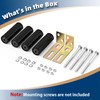 2 Pack 6" Slide Gate Guide Roller with L-Bracket Universal