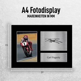 HWC Trading A4 Carl Fogarty World Champion Gifts Printed, Signed Autograph Picture For Superbike Racing Fans