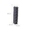 Relaxdays Wardrobe Hanging Shelf, 6 Compartments, Fabric, H x D