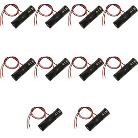 risingsaplings 10pcs 1.5V AA 1 Slot Battery Holder Box with Wires