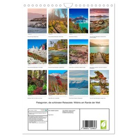 Patagonia, the most beautiful travel destinations: Wilderness at the edge of the world, US-Version (Wall Calendar 2026 DIN A4 Portrait), CALVENDO 12 Month Wall Calendar