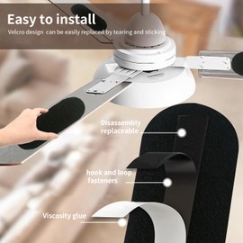 Generic Ceiling fan blade air activated carbon filter, easy to install, not easy to fall off, no odor carbon air filter, adsorb dust, filter odors, purify air (3 pack black), WHMYZ85