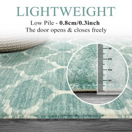 Lahome 5x7 Area Rug Green Rug Low Pile Indoor Washable Rugs for Bedroom Living Room Area Rugs 5x7 for Dining Room Foldable Non-Slip Thin Rugs Sage Green