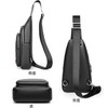 FSD.WG Men's Body Bag, Leather, Crossbody Bag, One Shoulder Bag,