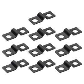 uxcell 100Pcs U-Shaped Pipe Clamp, 1/8 Inch(3mm) 2 Hole U-Tube Strap Clamp Heavy Duty Connector Bracket for Conduit Cables Wire Cord, Black