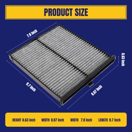 NuFlySic CF11811 Cabin Air Filter for Mazda CX-5 2013-2022 for Mazda 6 2014-2021 for Mazda 3 2014-2018 Cabin Filter Replacement with Activated Carbon Replace CPJ6X KD45-61-J6X (1 pack)