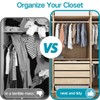 Wardrobe Rail, Heavy Duty Clothes Rod with End Sockets, Adjustable