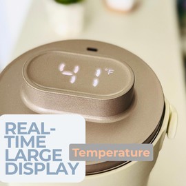 Portable Cooler for Parents, Large Real-Time Temperature Display, Double Vacuum Insulation, 360° Cooling 24 Hours, Portable Breastmilk Chiller, Versatile Storage, up to 2L, Breastfeeding Essentials