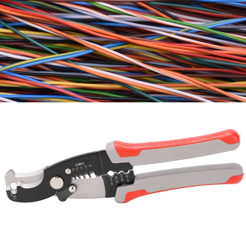 Wire Stripper Cutter Cable Cutting Stripping Pliers 55‑60HRC Hand Tools
