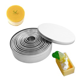 11 Pcs Cookie Cutters,Circle Cutter,Crumpet Rings,Stainless Steel Circle Cookie Cutters Set,Pastry Cutters in Graduated Sizes for Donut and Scone(11 Pack Round)