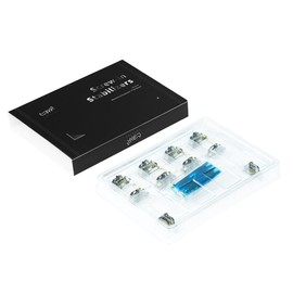 Chocfox-Fans Screw in Stabilizers with 2u 6.25u 7u Wires,Mechanical Keyboard Stabilizer Satellite Shaft Gaskets Sticker PCB Mount Keyboard Stabilizers for Mechanical Keyboards (Black, 7U)