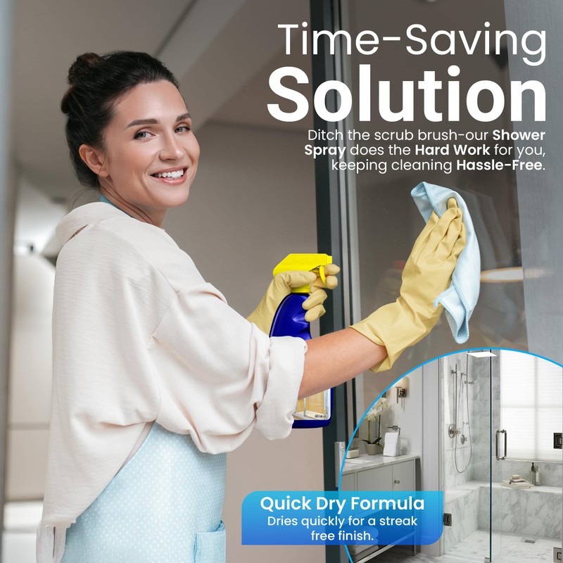Shower Glass Door Cleaner – Shower Buster Spray for Soap