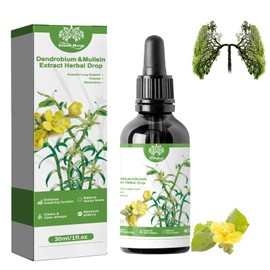 LINXINS Dendrobium & Mullein Extract Mullein Leaf Extract for Lungs Mullein Drops for Lungs Lung Cleanse Lignosus for Lungs Effective Mucus Expulsion and Respiratory Cleanse