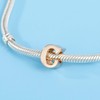 Rose Gold Letter Charms Solid Sterling Silver Initial A-Z Alphabet