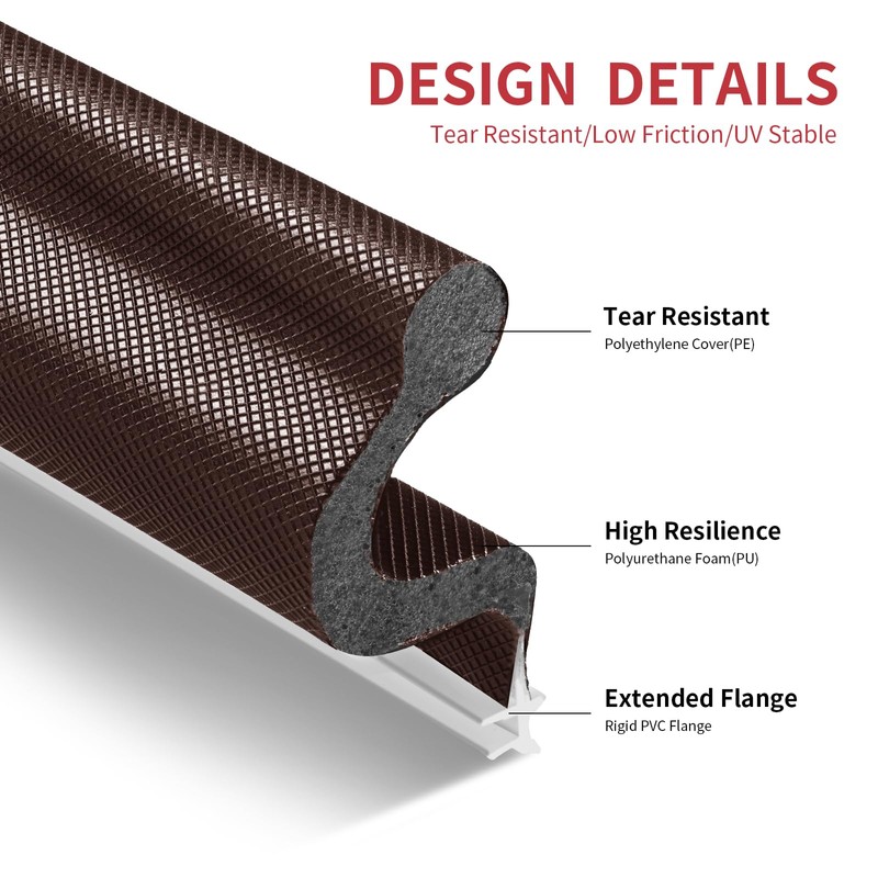 40 Feet Kerf Door Weather Stripping Seal With 8 PCS