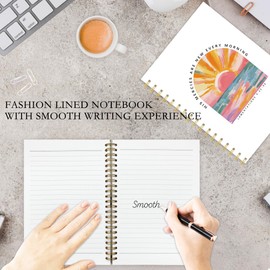 OTKBD Boho Sunshine Christian Notebook, His Mercies Are New Every Morning Bible Scripture Journal, Christian Religious Gifts for Women, Church Notes Notebook Journal, 5.5x8.3 Inch