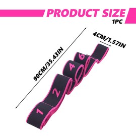 Yoga Stretch Strap, Resistance Bands, Fitness Bands, Training Bands, Yoga Stretching Band, Yoga Strap with 8 Loops, for Fitness, Dance Training, Gymnastics