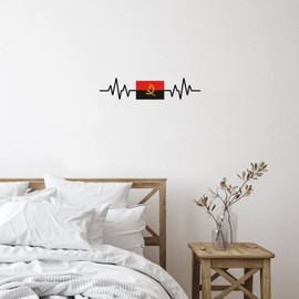 Angola Mirrors Home Decor Wall Art Stickers City Flag International Festival Self-Adhesive Wall Decal for Teen Room Classroom Party Furniture Vinyl 18in