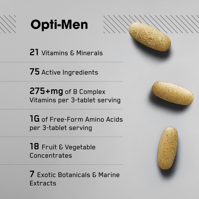 Optimum Nutrition Opti-Men, Vitamin C, Zinc and Vitamin D, E,