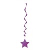 26" Hanging Purple Star Decorations, 3ct