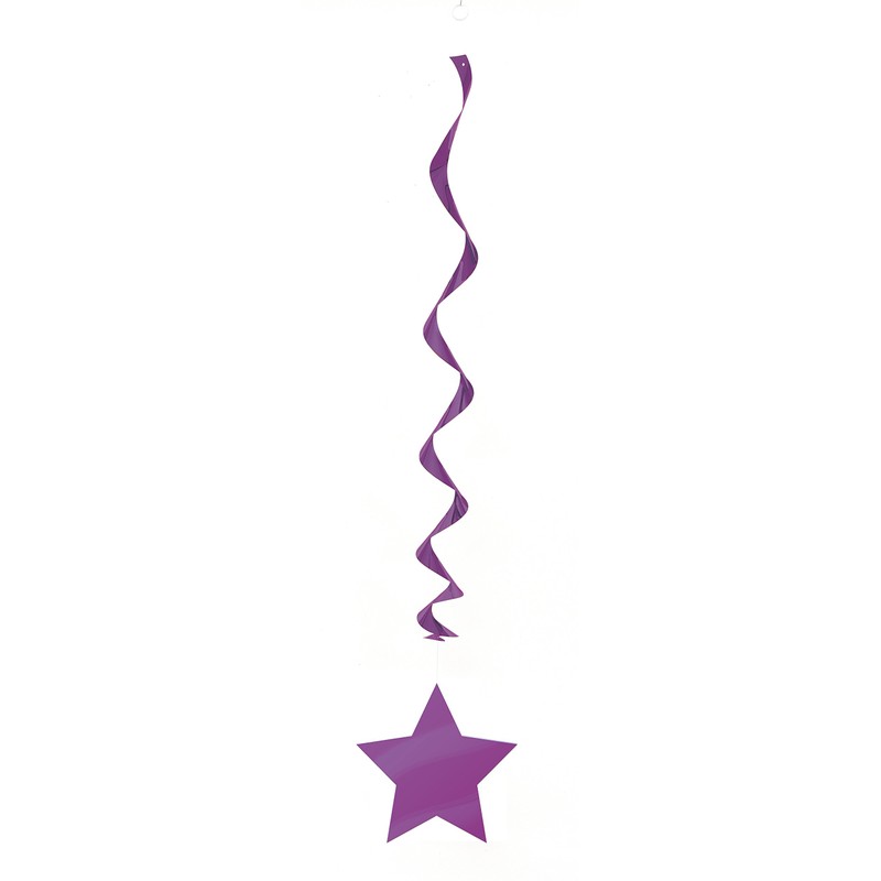 26" Hanging Purple Star Decorations, 3ct