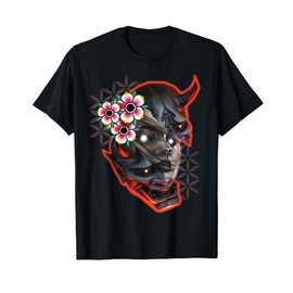 Hannya Demon Mask x Flower of Life x Pretty Girl T-Shirt