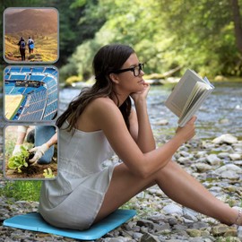 Legendwerk® 3 x Thermal Seat Cushion Outdoor Foldable – Insulating Waterproof Seat Cushion – Foam Seat Pad Stadium – Thermal Seat Pads on the Go (Blue)