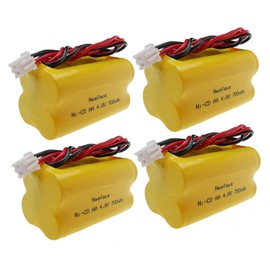 NEAFAZA 4.8V 700mAh Ni-CD Emergency Light Battery for Emergi-Lite BL93NC487,OSI OSA-126 OSA126 BL93NC484 BL93NC485,Exit Light Co BAA-48R BAA48R, Interstate NIC0186, Dantona Custom-43 Custom43 (4 Pack)