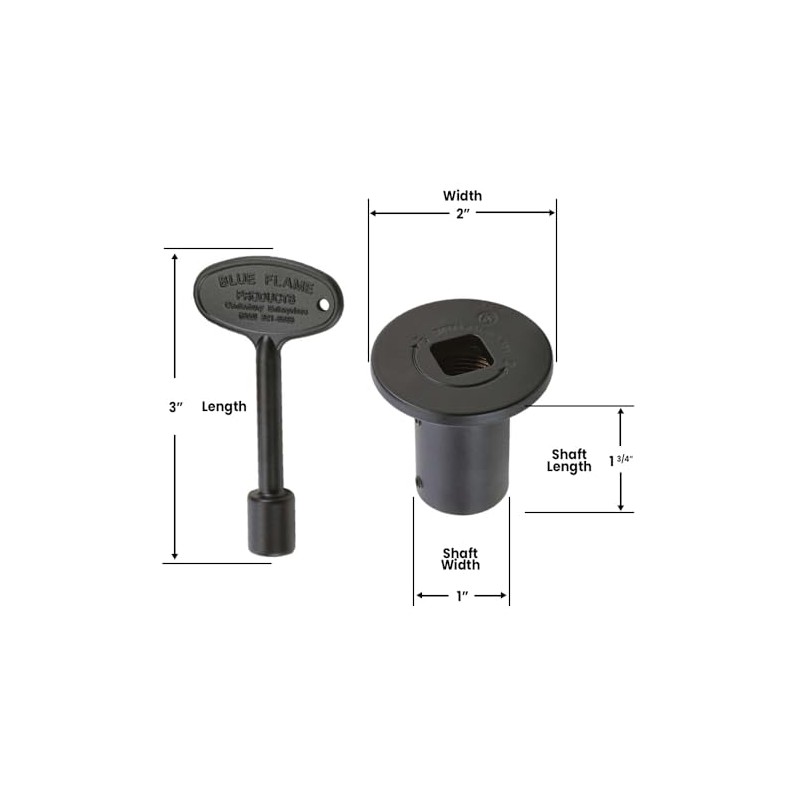 HPC Fire 1/2-Inch Straight Gas Fire Pit Shut Off Valve