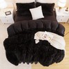 Andency Andency Fluffy Black Comforter Set King Size, 3 Pieces