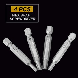Screwdriver Bits, 4Pcs Alloy Steel Triangle-Shaped Y Type 1/4 Hex Shaft Strong Magnetic Screwdriver Screw Tool Security Screwdriver Drill